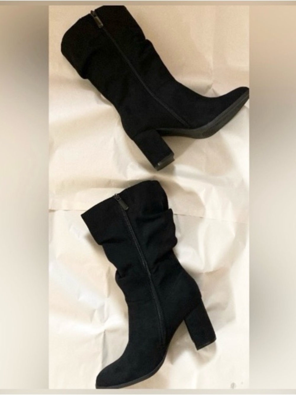 Style & Co. Black Microfiber Suede Boots - Picture 4 of 14